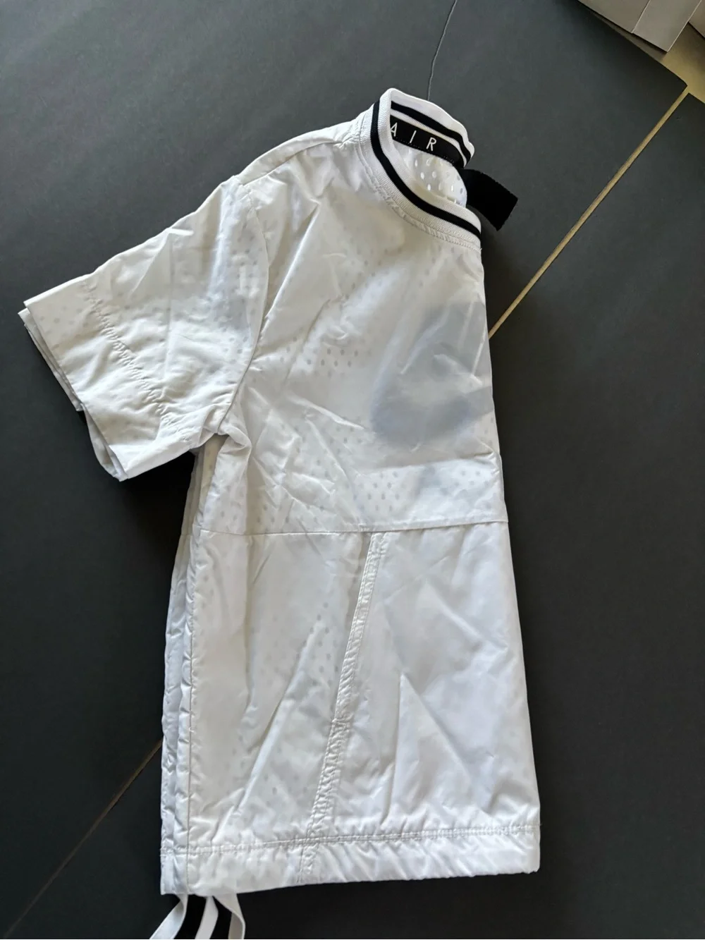 Nike White Kids' Air Short-Sleeve Tee with Contrast Collar